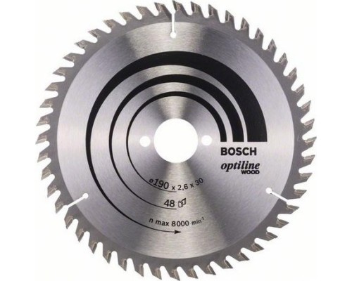 Пильный диск по дереву BOSCH 190х48х30 Optiline Wood [2608640617]