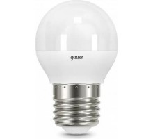 Лампа светодиодная GAUSS Шар шар 7w 590lm 4100к е27 диммируемая led [105102207-D]