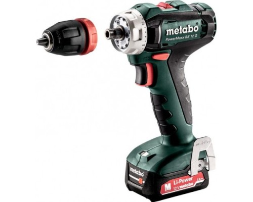 Аккумуляторный шуруповерт METABO PowerMaxx BS 12 Quick 2x2.0 Ач [601037500]