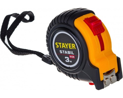Рулетка STAYER STABIL 3м / 16мм профессиональная в ударостойком обрезине [34131-03_z02]