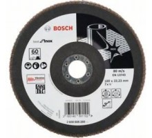 Круг лепестковый торцевой BOSCH 180 мм Р60 Best for Inox [2608608289]