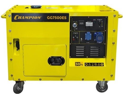 Электростанция бензиновая CHAMPION GG 7500ES в кожухе [GG7500ES]