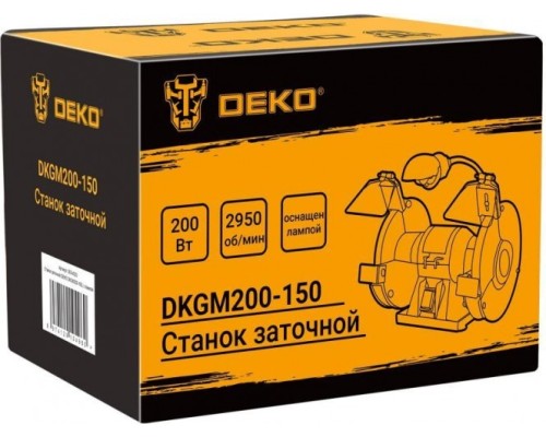 Станок заточной DEKO DKGM200-150 с лампой [063-4323]