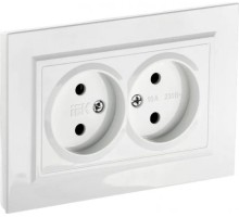 Розетка IEK BRITE РС12-2 10а 2-м без защ. шторок BR-R20-10-K01-F