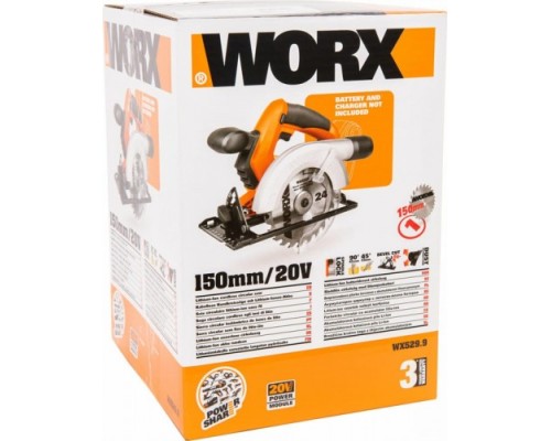 Пила дисковая аккумуляторная WORX WX529.9 без АКБ и ЗУ [WX529.9]