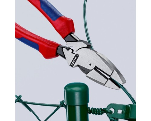 Плоскогубцы KNIPEX KN-0912240TBK Lineman's электромонтажные, зона обжима, 240 мм