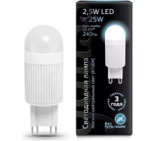 Лампа светодиодная GAUSS G9 led 2.5w 230v 4100k [LD107309225]