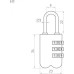 Замок навесной кодовый НОРА-М 613 для чемодана 