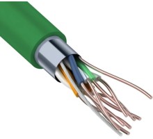 Кабель REXANT F/UTP, CAT 5e нг(A)-HFLTx 4х2х0,52мм, 24AWG внутр. зеленый, 305м [01-0162]