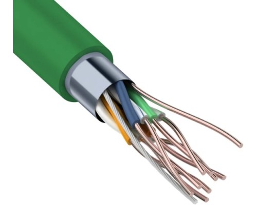 Кабель REXANT F/UTP, CAT 5e нг(A)-HFLTx 4х2х0,52мм, 24AWG внутр. зеленый, 305м [01-0162]