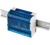 Шина REXANT 11-2304-11 на DIN-рейку в корпусе (кросс-модуль) 4х11 групп