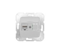 Розетка компьютерная Kranz KR-78-0223 DEA RJ45 с/у мех. бел
