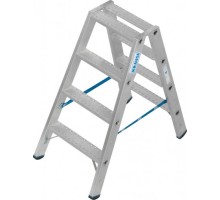 Стремянка алюминиевая KRAUSE STABILO R13 4 перфорированных ступени, двухсторонняя 136145