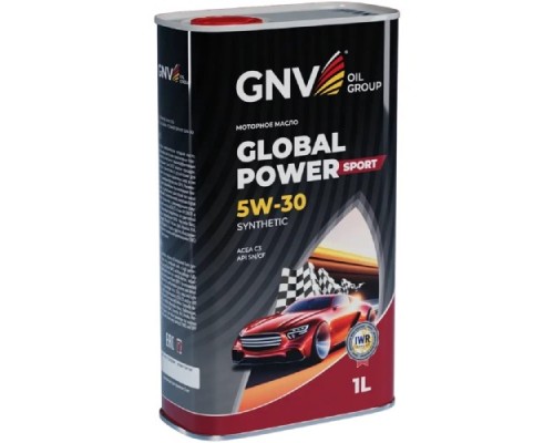 Масло моторное GNV Global Power Sport 5W30 Synthetic C3, SN/CF 1 л (металл. канистра) GPS1M10564010130530001