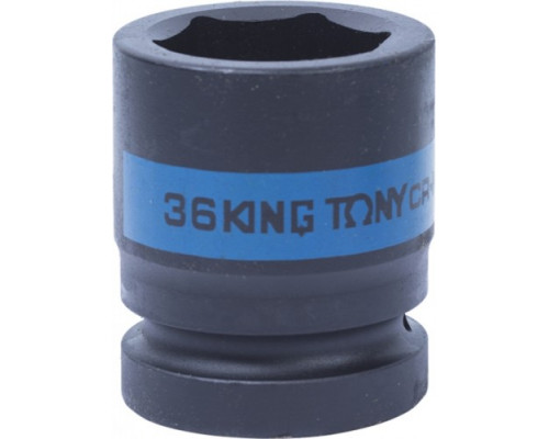 Ударная головка шестигранная с посадкой 1" KING TONY 853536М, 36 мм