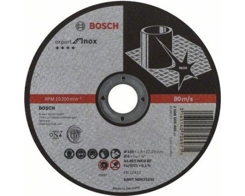 Отрезной круг по нержавеющей стали BOSCH 150х1,6х22 мм AS46TINOX-BF Expert for Inox [2608603405]