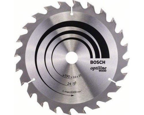 Пильный диск по дереву BOSCH 190х24х20/16 Optiline Eco o [2608640612]