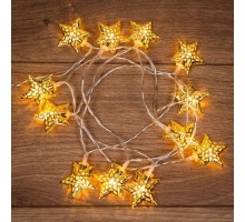 Гирлянда светодиодная Neon-Night Звезды 12 LED теплый белый 1,2 м 303-070
