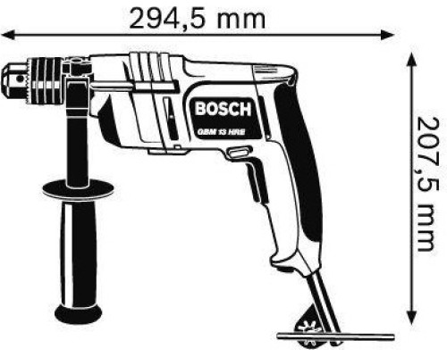 Дрель безударная сетевая BOSCH GBM 13 HRE односкоростная [0601049603]