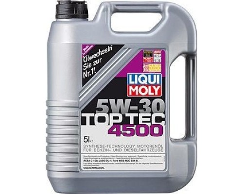 Масло моторное LIQUI-MOLY SAE 5W30 Top Tec 4500 5 л. 2378 синтетическое [2378]