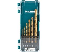 Набор сверл по металлу MAKITA D-72833 hss-tin economy, 6 шт. (2-8 мм)