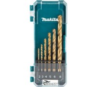 Набор сверл по металлу MAKITA D-72833 hss-tin economy, 6 шт. (2-8 мм)