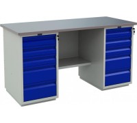 Верстак слесарный двухтумбовый ПРАКТИК Profi WT 160 комплект 60 К30299713338 (WD2/WD5) К30299713338