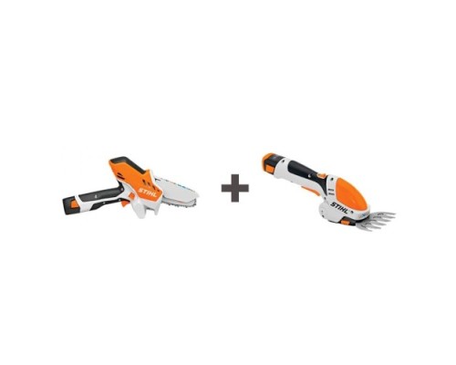 Пила цепная аккумуляторная STIHL GTA 26 + Ножницы-кусторез аккумуляторные STIHL HSA 26 (без АКБ и ЗУ) [GA010116918н]