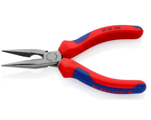 Длинногубцы KNIPEX KN-2502140SB с режущими кромками, 140 мм