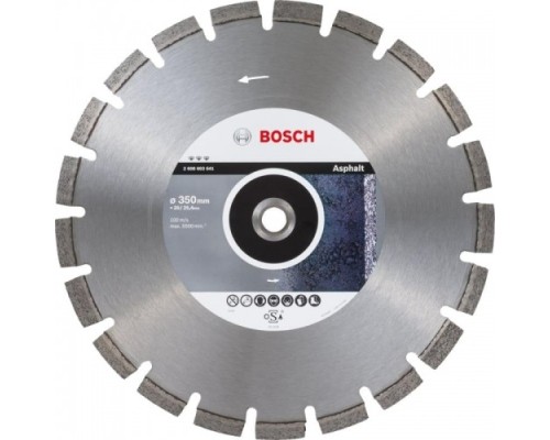 Алмазный диск для резки асфальта BOSCH 350x20/25.40 мм Best for Asphalt [2608603641]