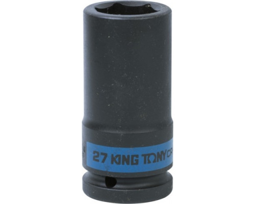 Ударная головка шестигранная глубокая 3/4" KING TONY 643527M, 27 мм