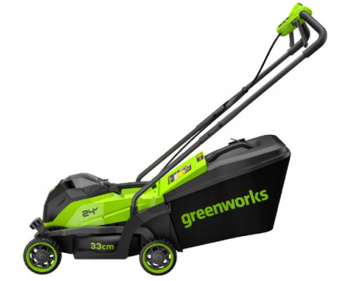 Газонокосилка аккумуляторная GREENWORKS 2520607 24V, 33 см, бесщеточная, без АКБ и ЗУ купить с доставкой и официальной гарантией