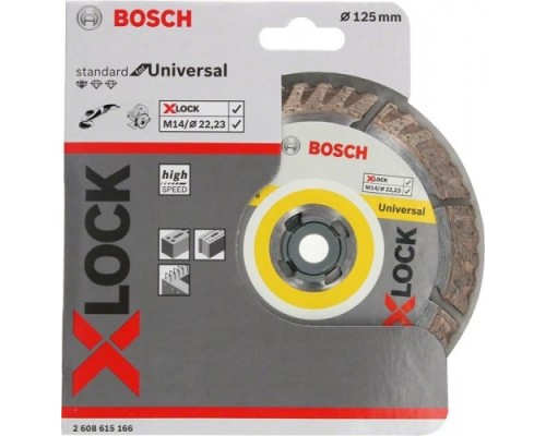 Алмазный диск универсальный BOSCH X-LOCK 125х22.2 мм Professional for Universal [2608615166]