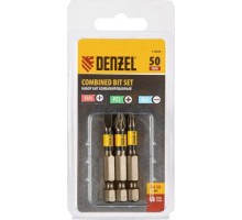 Набор бит Denzel PH2, PZ2, SL5 комбинированный 3 шт., 50 мм, сталь s2 11678