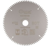 Пильный диск по дереву Cutop Profi plus 80Т, 250х1,8/2,6х32/30/25,4/20 мм с тефлоновым пок 75-25080Т