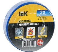 Изолента IEK ПВХ 0.13х15мм (рул. 20м) син. UIZ-13-10-K07