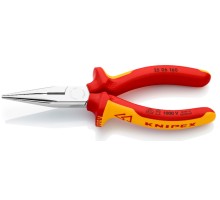 Длинногубцы KNIPEX KN-2506160TBK с режущими кромками VDE, 160 мм