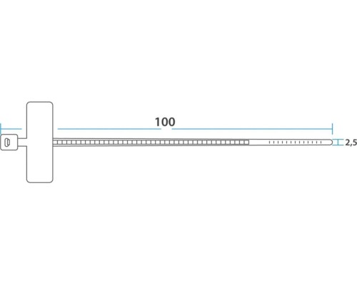 Пломба REXANT 07-0106 под маркер nylon 100x2,5мм белый