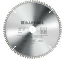 Пильный диск по алюминию KRAFTOOL Multi Material 260х30мм 100т 36953-260-30