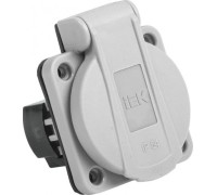 Розетка IEK MAGNUM 2P панельная рп13-3 с защ. крышкой с заземл. PSN71-016-3-2-54-K03