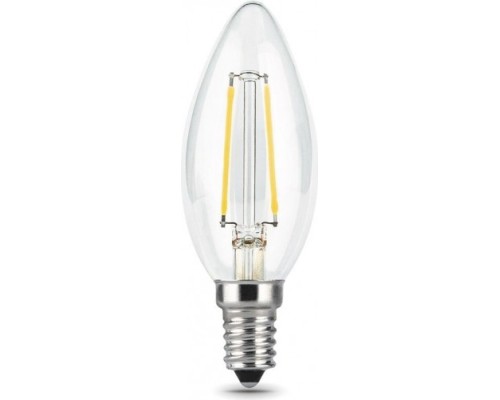 Лампа светодиодная GAUSS Свеча filament 5w 450lm 4100к е14 диммируемая led [103801205-D]