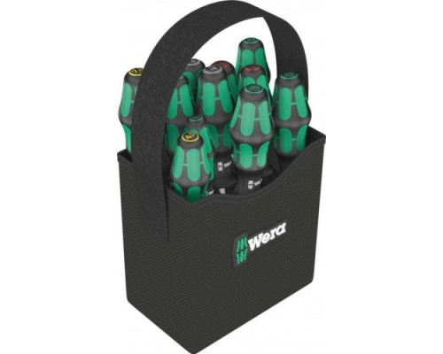 Набор отверток WERA 05004313001 kraftform 2go 300 в сумке, 11 пр. [WE-004313]
