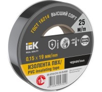 Изолента IEK MIXTAPE 0.15х19мм (рул.25м) черн. EX-IZ10-C15-19-25-K02