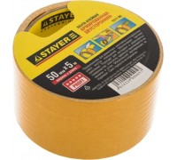 Клеящая лента STAYER PROFESSIONAL двухсторонняя на тканевой основе, 50ммх5м 1217-05