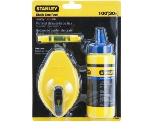 Набор для отбивки STANLEY 0-47-443 шнуровка 30 м, краситель, уровень