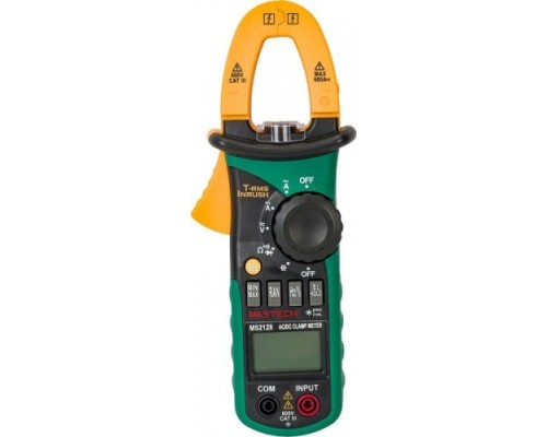 Клещи токоизмерительные MASTECH MS2128 + постоянный ток + t-rms [13-1317]