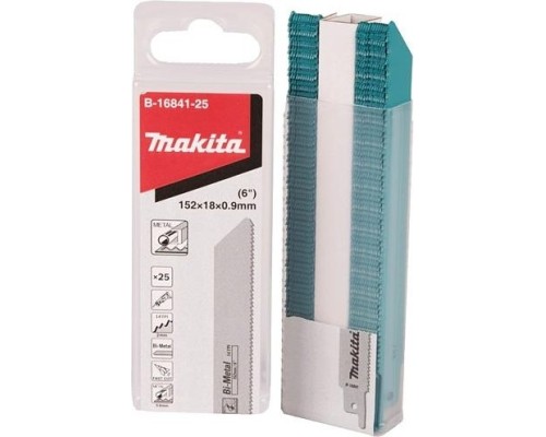 Полотна для сабельных пил MAKITA B-16841-25 для металла 152x0,9x14tpi, 25 шт.