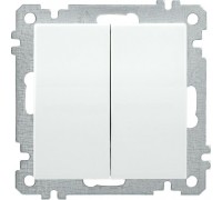 Выключатель 2-клавишный IEK ВС10-2-0-Б 10А BOLERO белый EVB20-K01-10-1