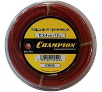 Леска триммерная CHAMPION Star Pro 2.4мм/ 15м звезда (C5040) C5040