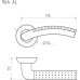 Ручка дверная НОРА-М 96 А AL комплект 
